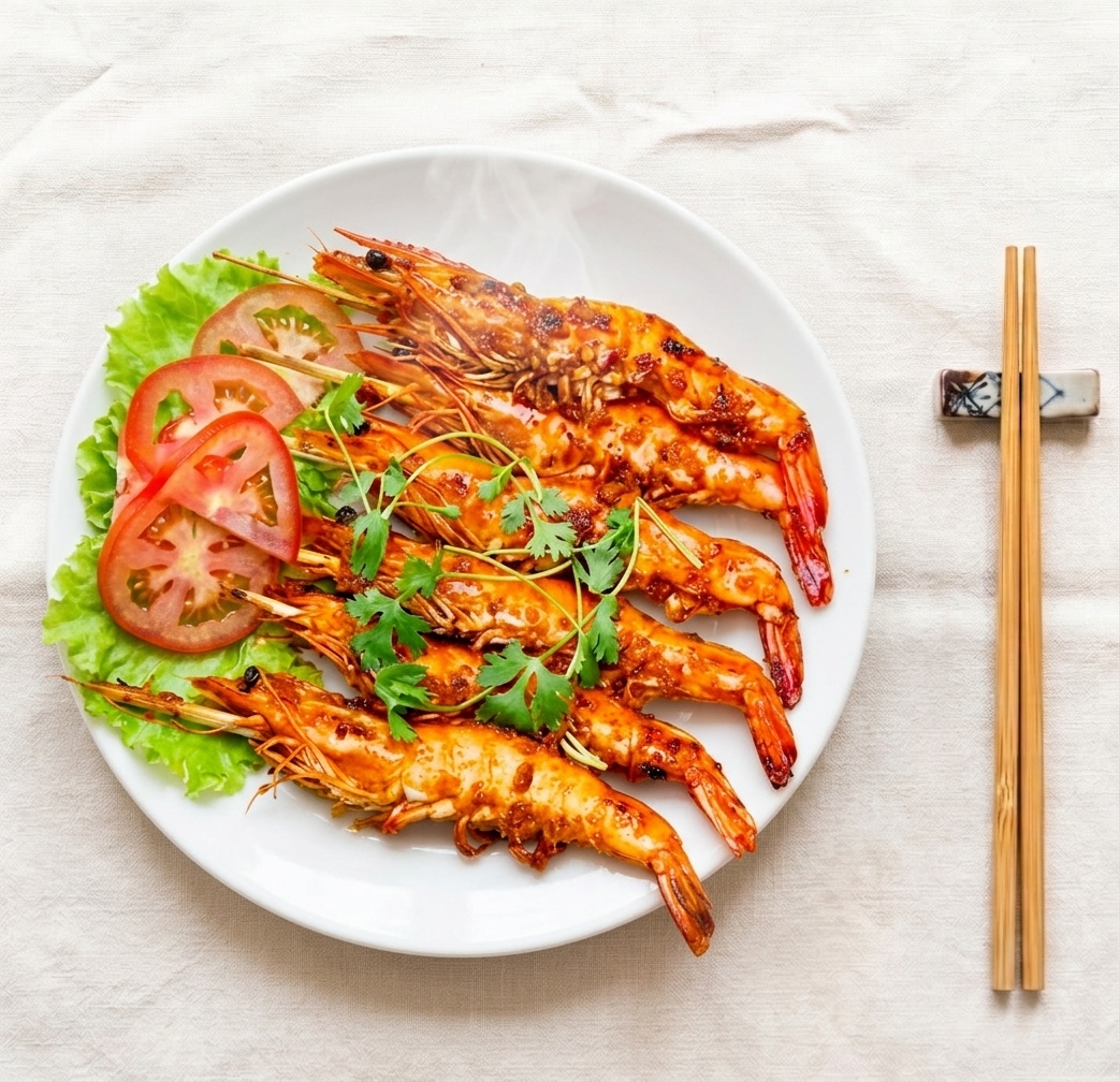 Tôm Sú Nướng Muối Ớt
