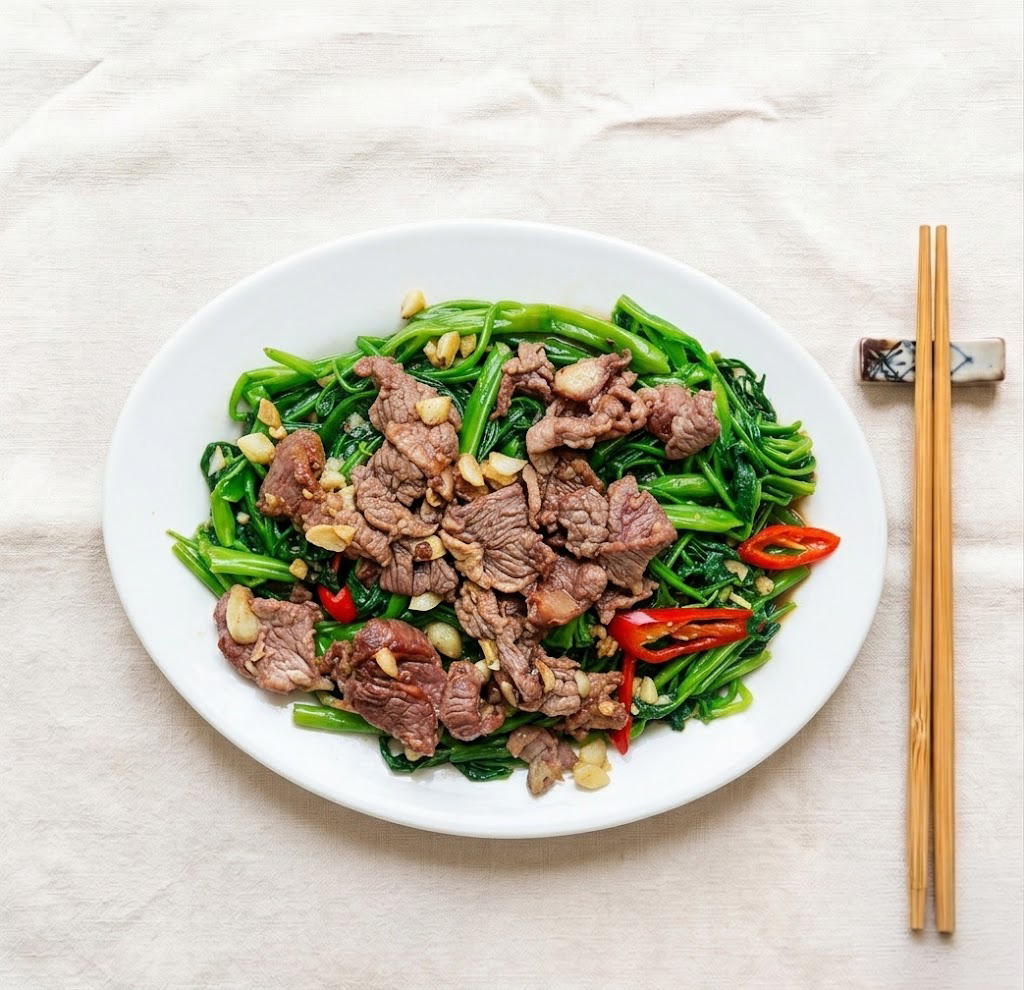 Bò Xào Rau Muống