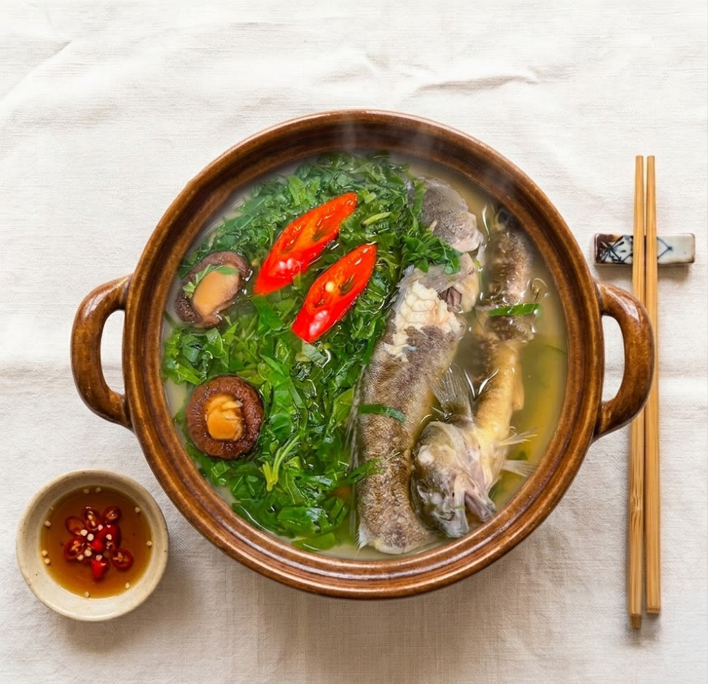 Cá Bống Bớp Nấu Lá Lốt