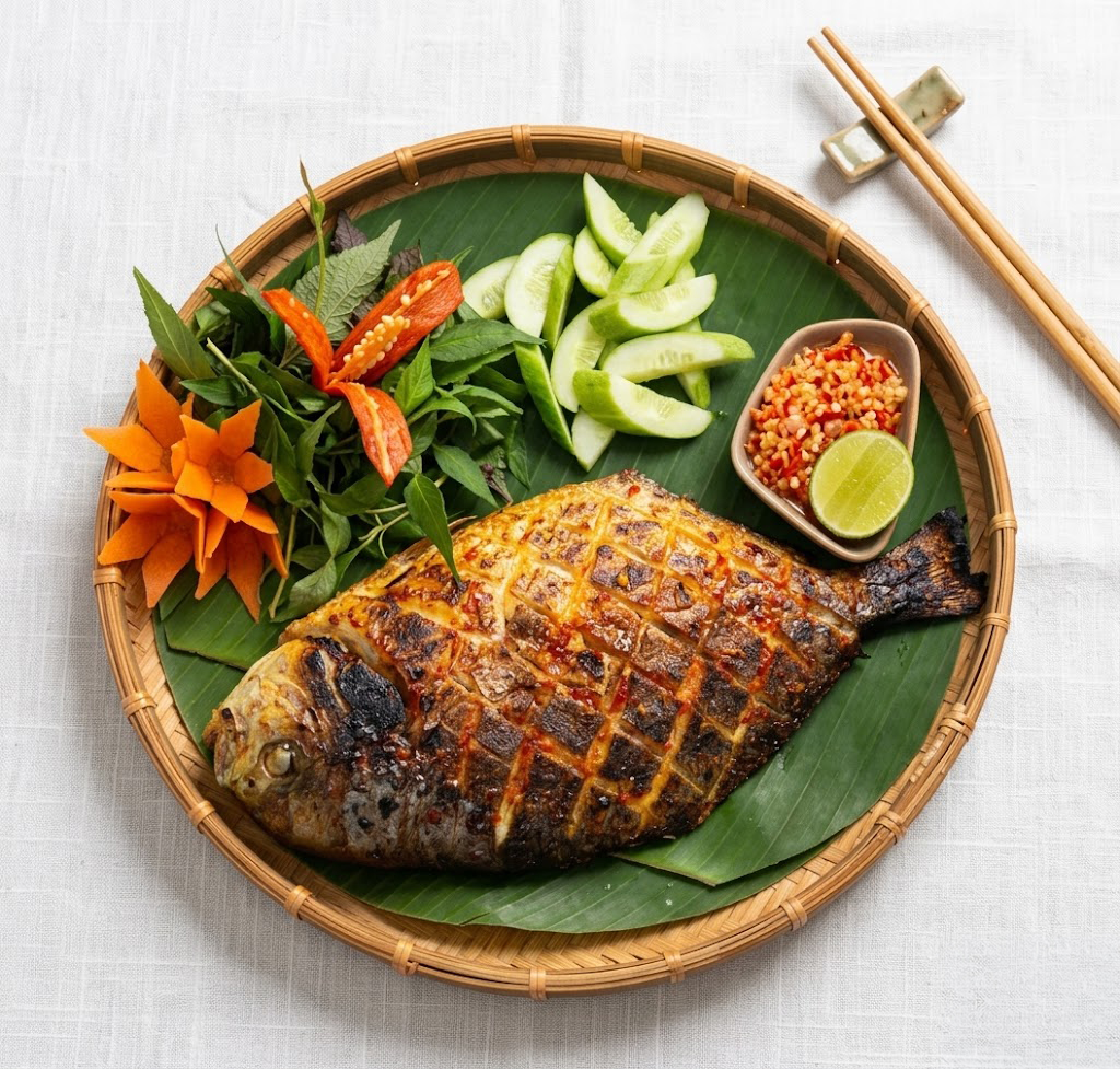 Cá Chim Nướng Muối Ớt