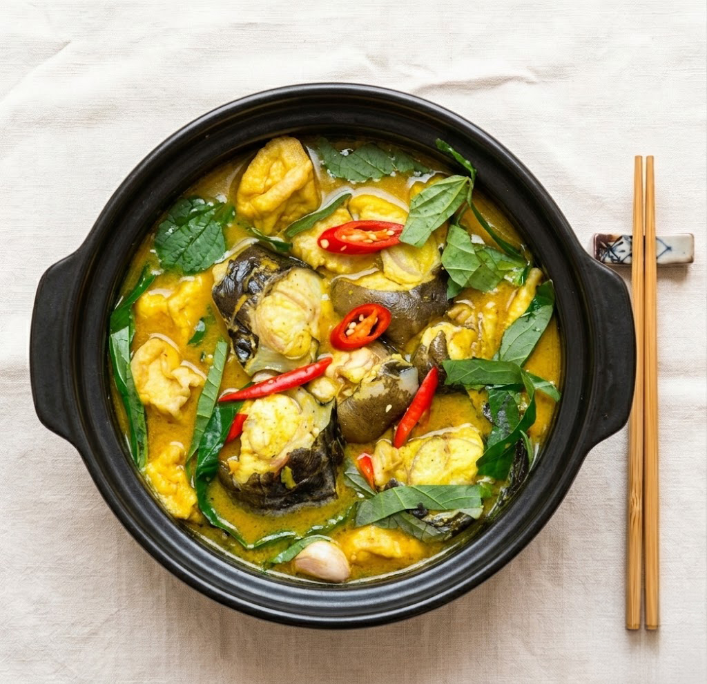 Cá Tầm Om Chuối Đậu