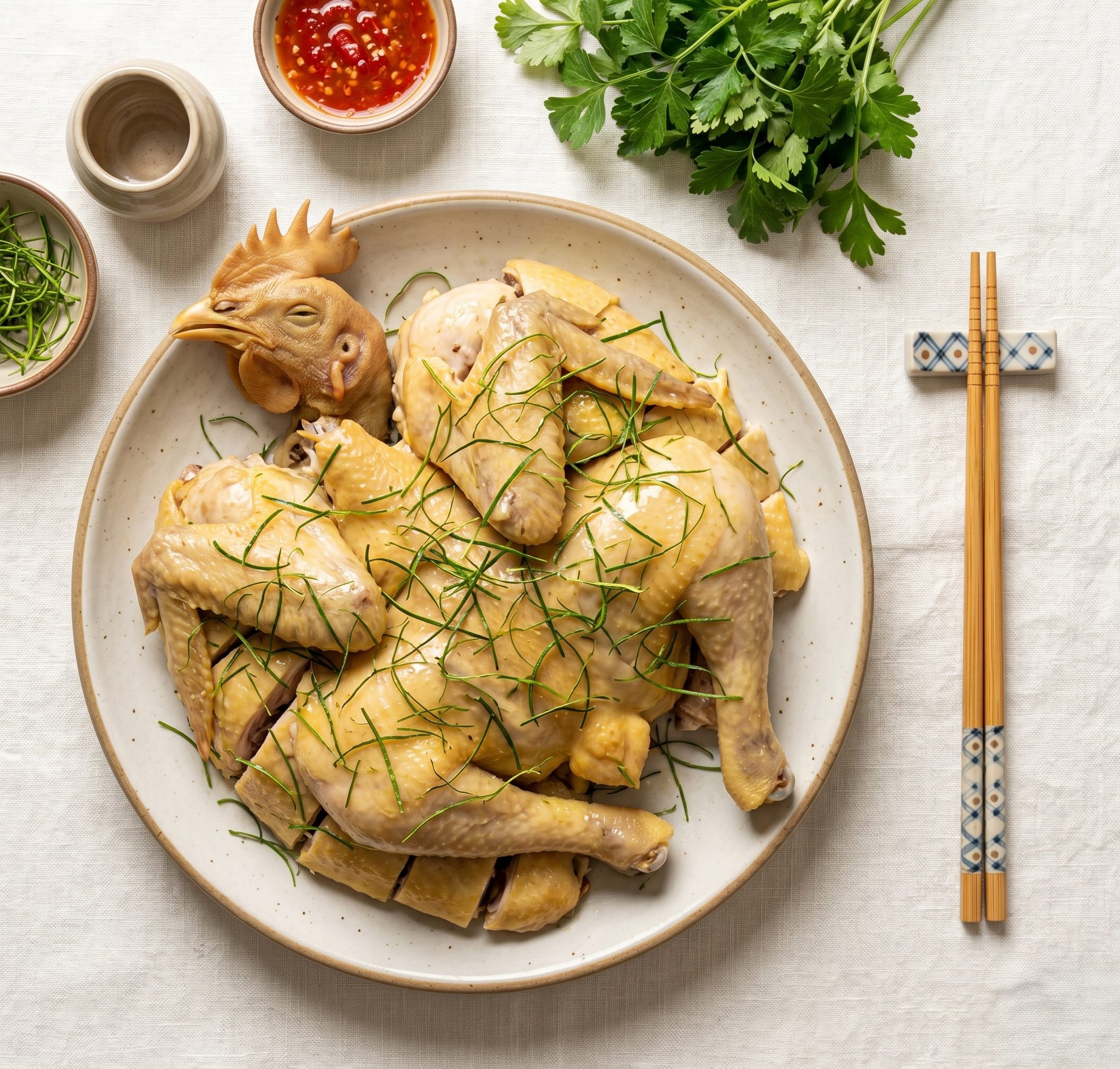 Gà Hấp Lá Chanh