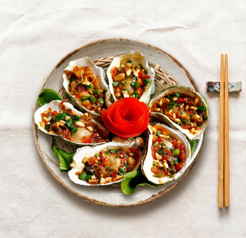 Hàu Nướng Mỡ Hành
