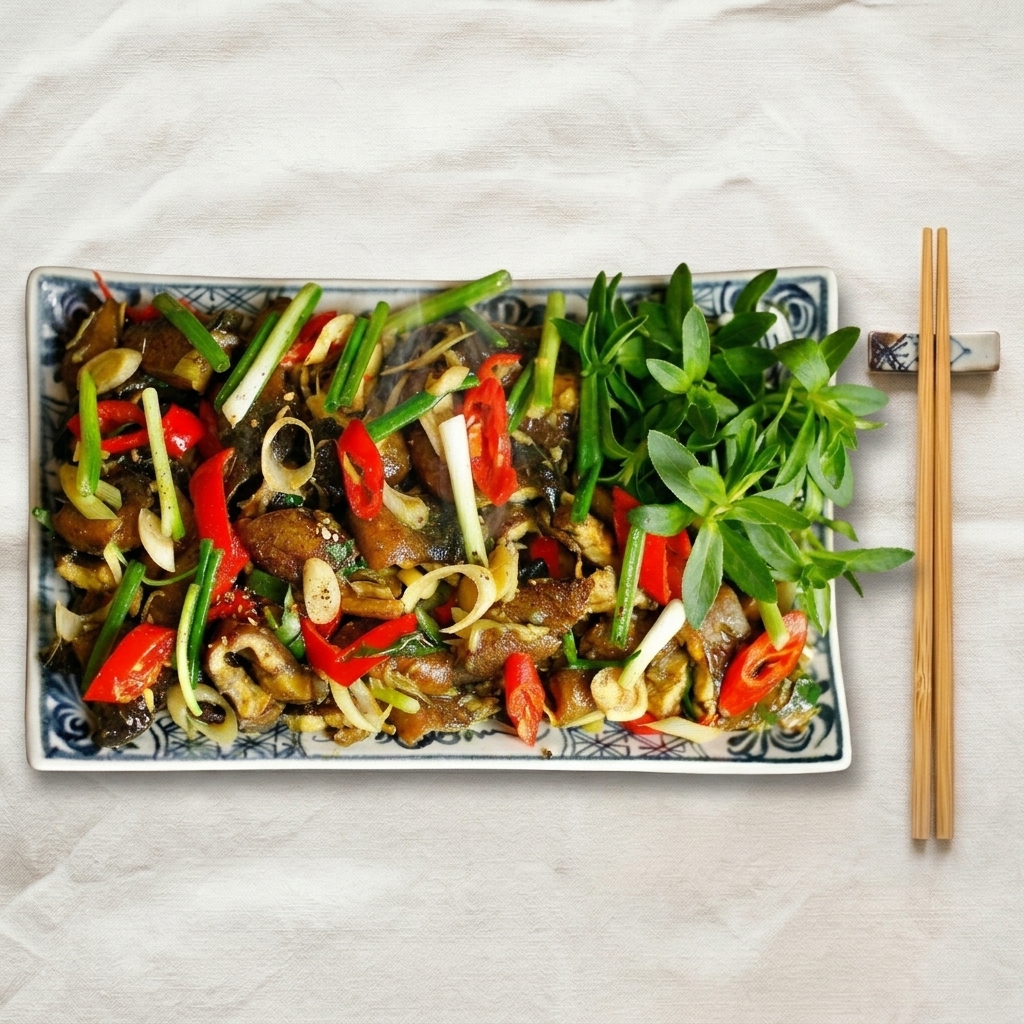 Lươn Xào Sả Ớt