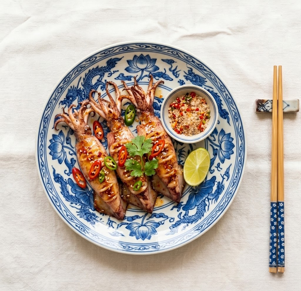 Mực Ống Nướng Muối Ớt