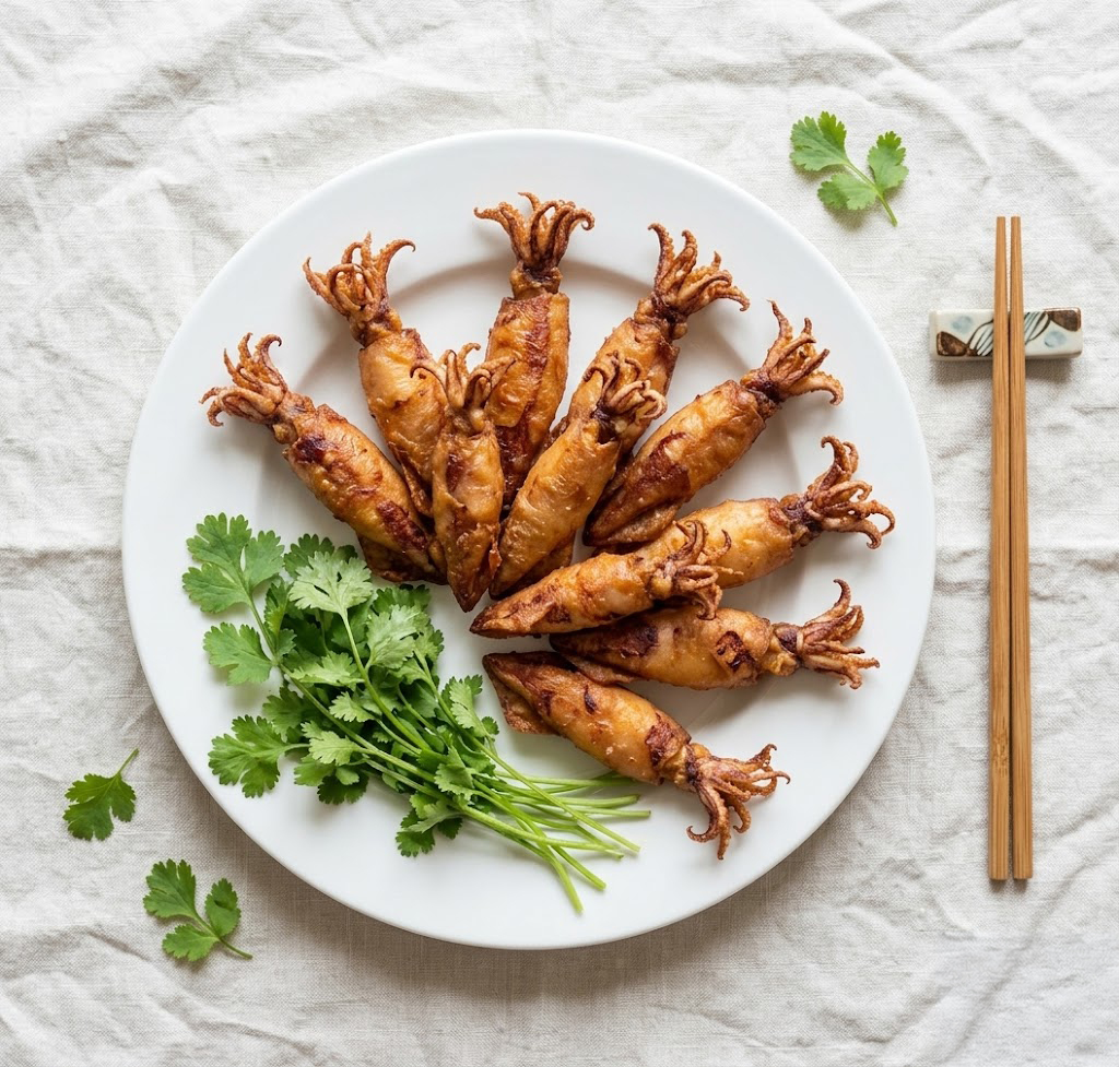 Mực Trứng Chiên Bơ Tỏi