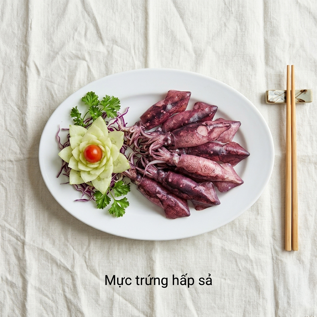 Mực Trứng Hấp Sả