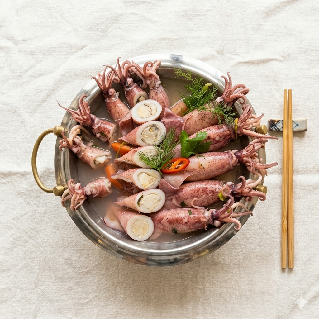 Mực Trứng Nấu Lá Chua