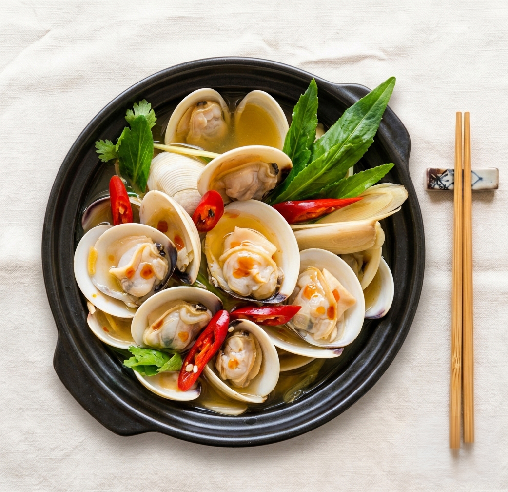 Ngao Trắng Hấp Sả