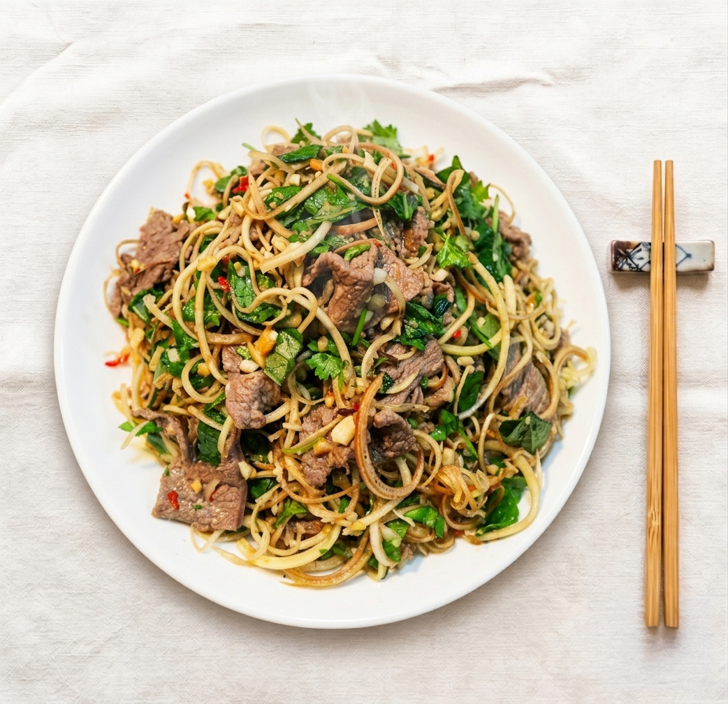 Nộm Bắp Bò Hoa Chuối