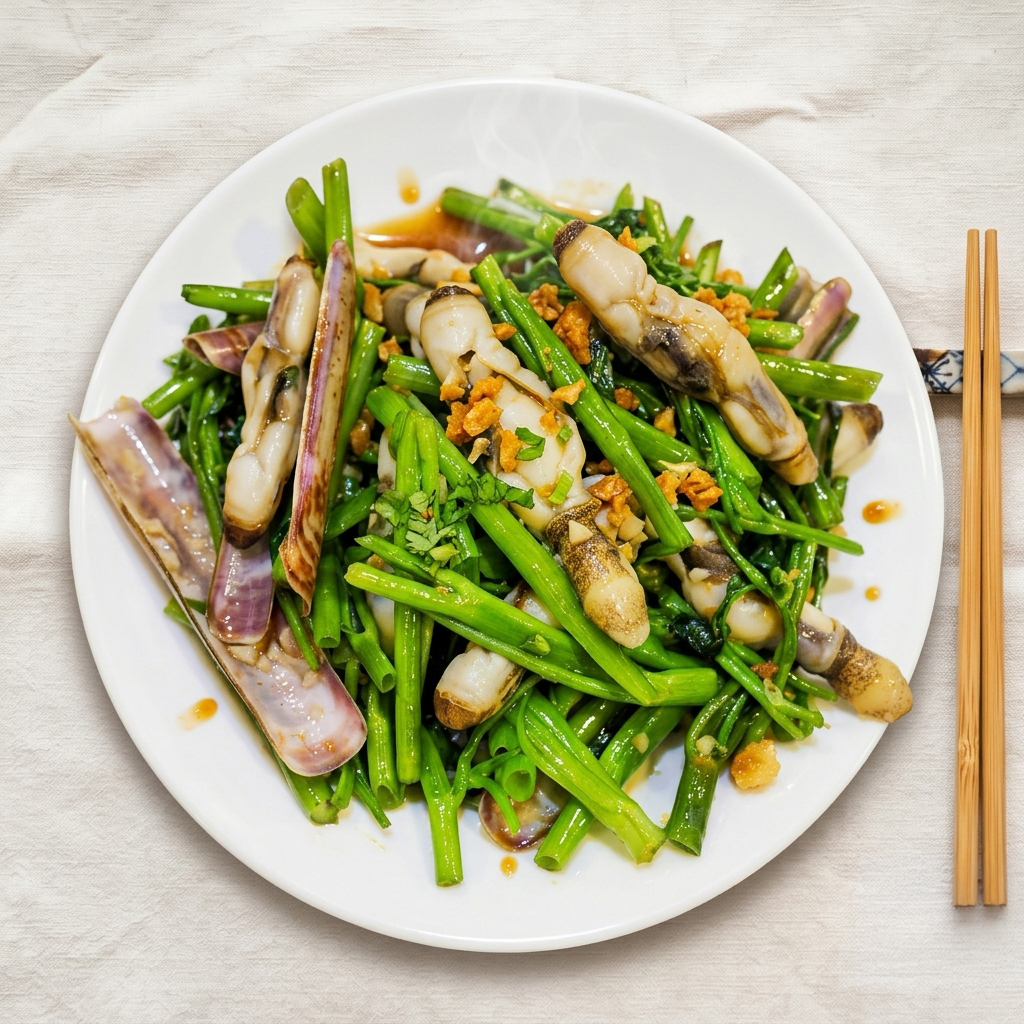 Móng Tay Xào Rau Muống