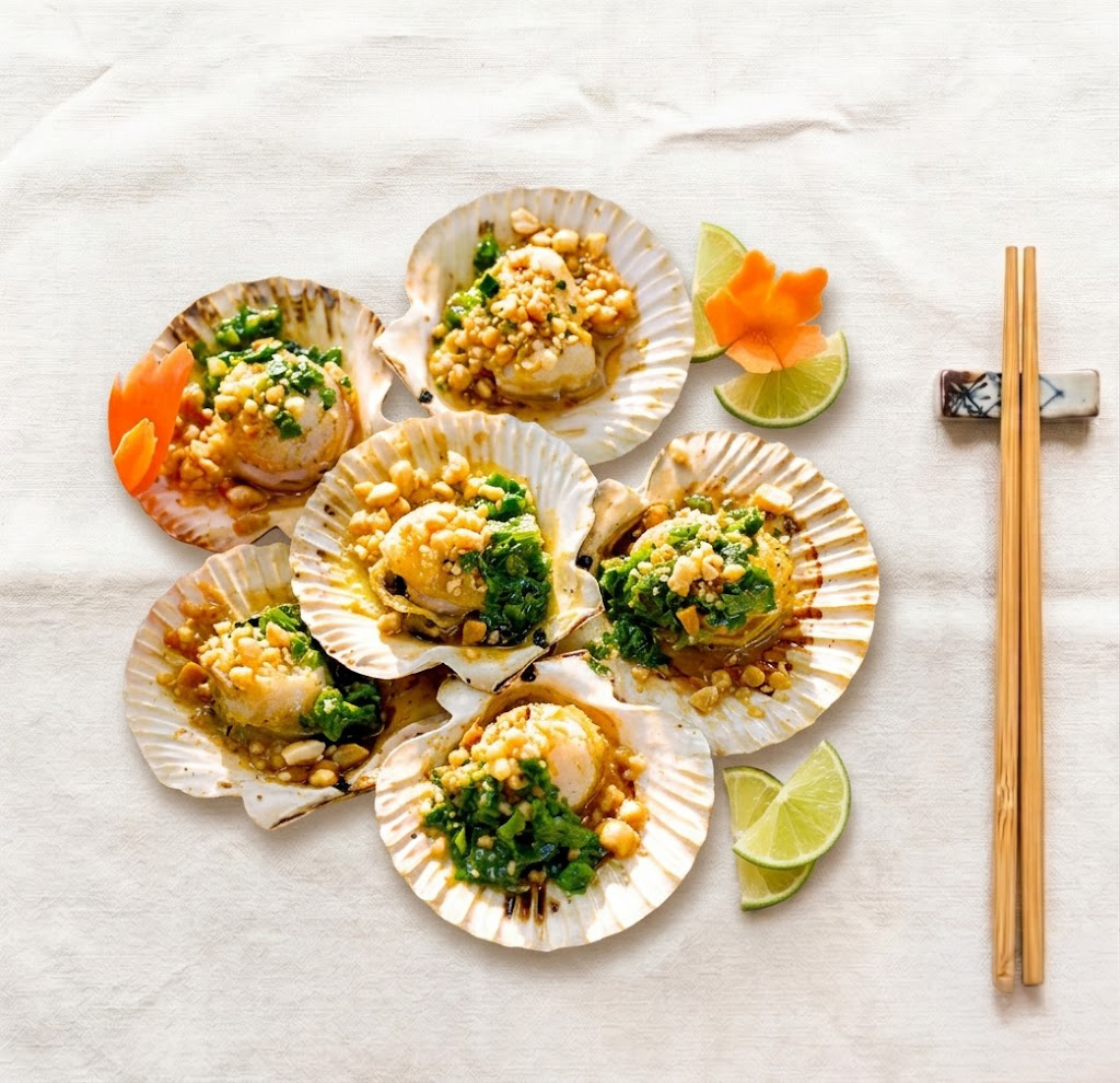 Sò Điệp Nướng Mỡ Hành